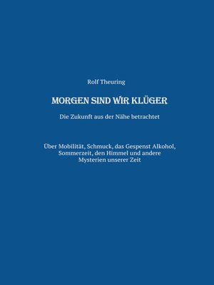 cover image of Morgen sind wir klüger